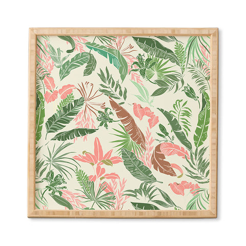 Marta Barragan Camarasa Tropic palm pastel Framed Wall Art