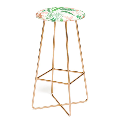 Marta Barragan Camarasa Tropic palm pastel Bar Stool
