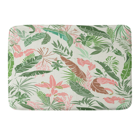 Marta Barragan Camarasa Tropic palm pastel Memory Foam Bath Mat
