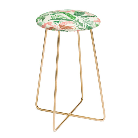 Marta Barragan Camarasa Tropic palm pastel Counter Stool