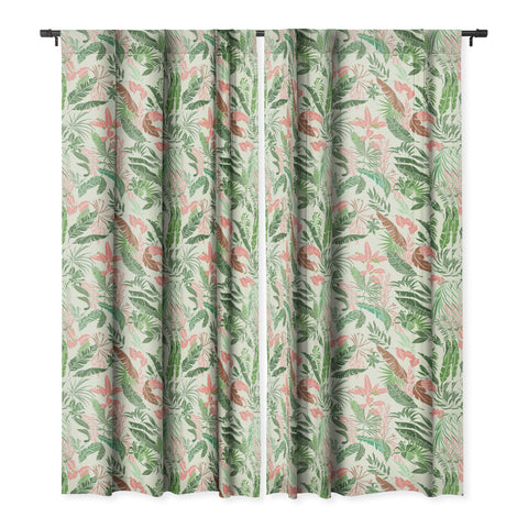 Marta Barragan Camarasa Tropic palm pastel Blackout Window Curtain