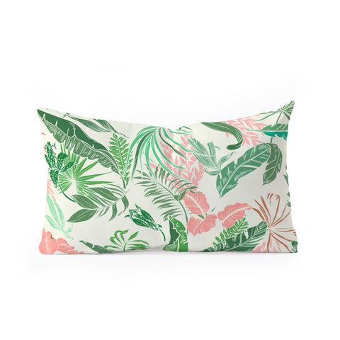 Marta Barragan Camarasa Tropic palm pastel Oblong Throw Pillow
