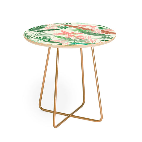 Marta Barragan Camarasa Tropic palm pastel Round Side Table