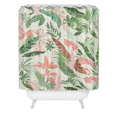 Marta Barragan Camarasa Tropic palm pastel Shower Curtain