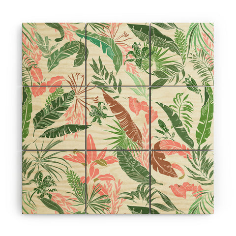 Marta Barragan Camarasa Tropic palm pastel Wood Wall Mural