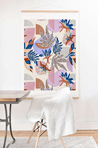 Marta Barragan Camarasa Tropical and geometric shapes Art Print And Hanger