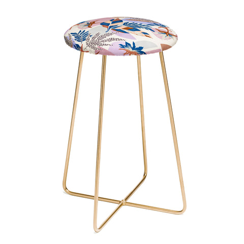 Marta Barragan Camarasa Tropical and geometric shapes Counter Stool