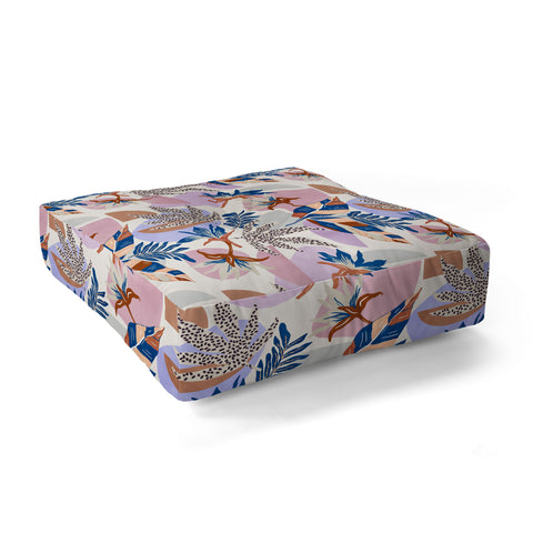 Marta Barragan Camarasa Tropical and geometric shapes Floor Pillow Square