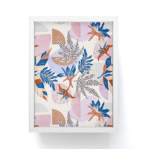 Marta Barragan Camarasa Tropical and geometric shapes Framed Mini Art Print