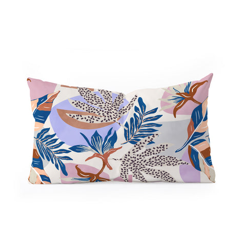 Marta Barragan Camarasa Tropical and geometric shapes Oblong Throw Pillow