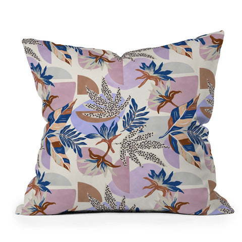 Marta Barragan Camarasa Tropical and geometric shapes Throw Pillow