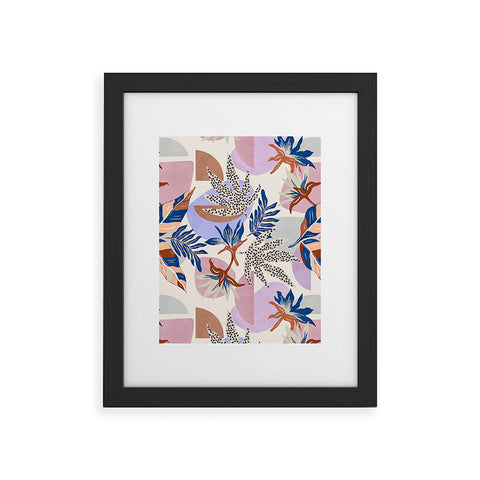 Marta Barragan Camarasa Tropical and geometric shapes Framed Art Print