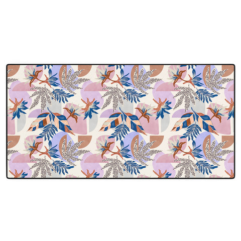 Marta Barragan Camarasa Tropical and geometric shapes Desk Mat