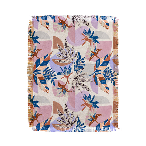 Marta Barragan Camarasa Tropical and geometric shapes Throw Blanket