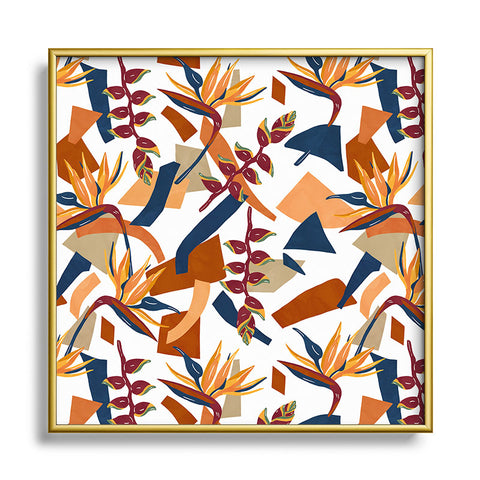Marta Barragan Camarasa Tropical autumn 022 Square Metal Framed Art Print