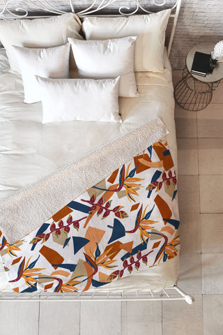 Marta Barragan Camarasa Tropical autumn 022 Fleece Throw Blanket