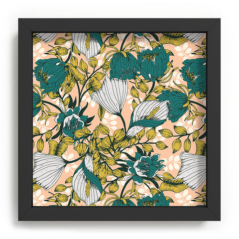 Marta Barragan Camarasa Tropical autumnal bloom Recessed Framing Square
