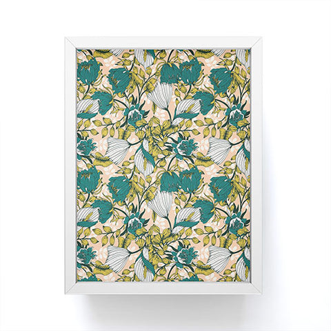 Marta Barragan Camarasa Tropical autumnal bloom Framed Mini Art Print