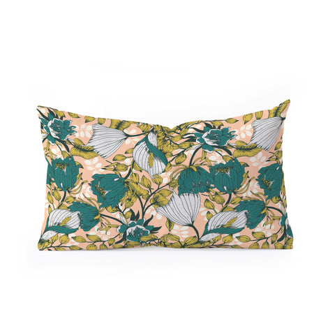 Marta Barragan Camarasa Tropical autumnal bloom Oblong Throw Pillow