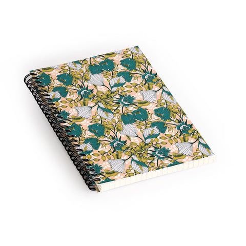 Marta Barragan Camarasa Tropical autumnal bloom Spiral Notebook