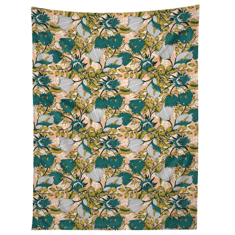 Marta Barragan Camarasa Tropical autumnal bloom Tapestry