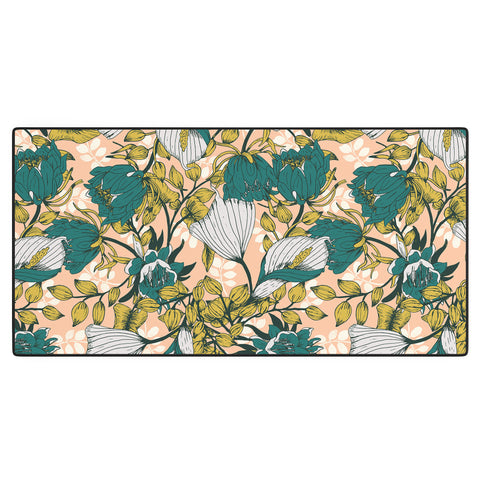 Marta Barragan Camarasa Tropical autumnal bloom Desk Mat