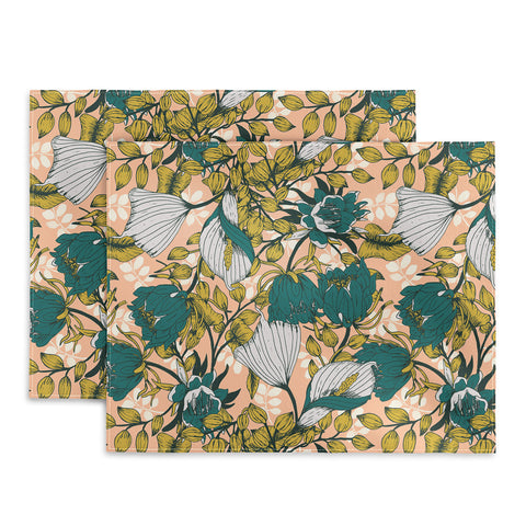 Marta Barragan Camarasa Tropical autumnal bloom Placemat