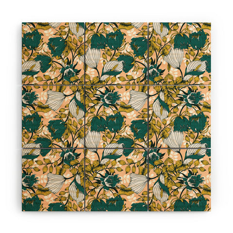 Marta Barragan Camarasa Tropical autumnal bloom Wood Wall Mural