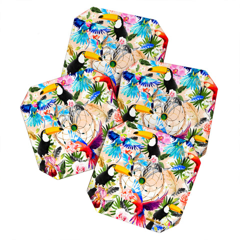 Marta Barragan Camarasa Tropical Boho Coaster Set