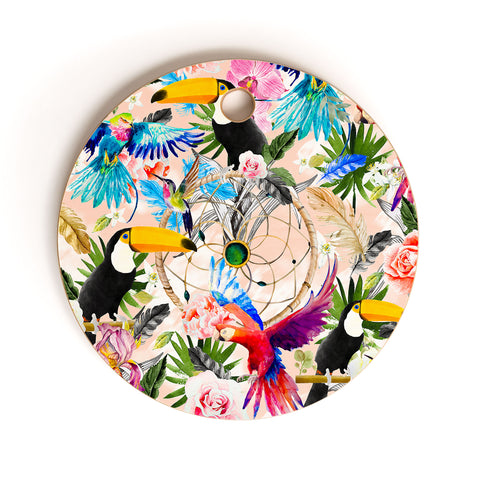 Marta Barragan Camarasa Tropical Boho Cutting Board Round