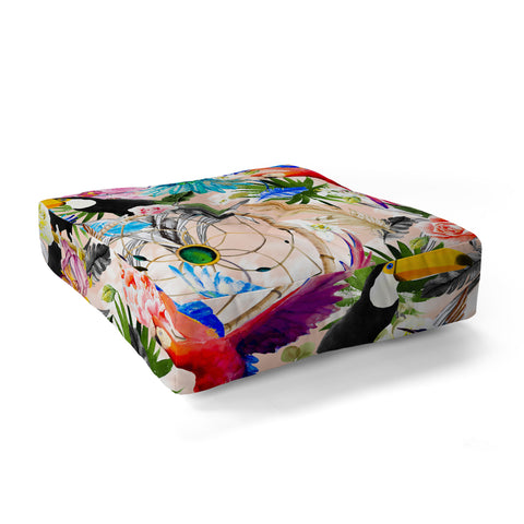 Marta Barragan Camarasa Tropical Boho Floor Pillow Square
