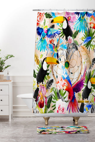 Marta Barragan Camarasa Tropical Boho Shower Curtain And Mat