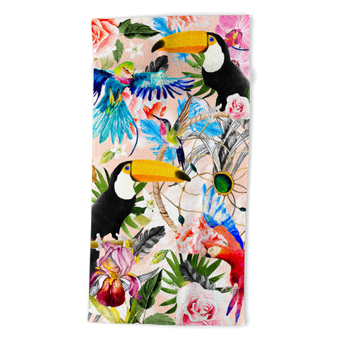 Marta Barragan Camarasa Tropical Boho Beach Towel