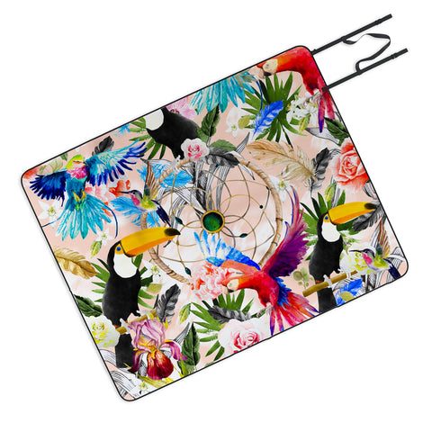 Marta Barragan Camarasa Tropical Boho Picnic Blanket