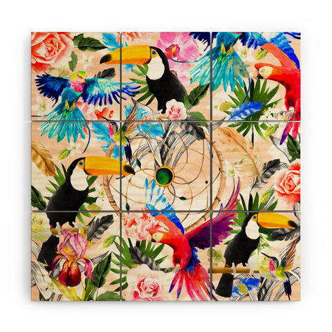 Marta Barragan Camarasa Tropical Boho Wood Wall Mural