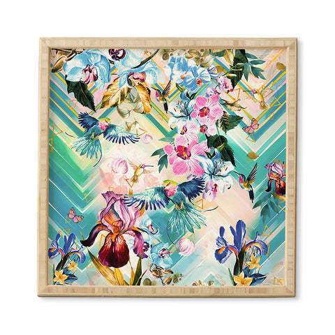 Marta Barragan Camarasa Tropical Flowery Fractal Framed Wall Art