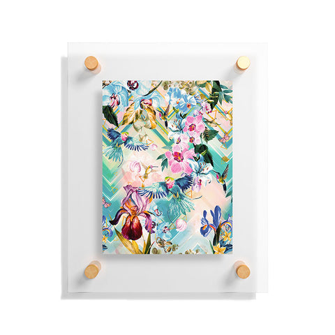 Marta Barragan Camarasa Tropical Flowery Fractal Floating Acrylic Print