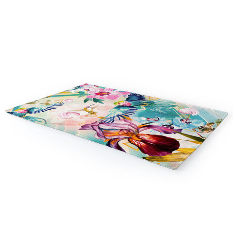 Marta Barragan Camarasa Tropical Flowery Fractal Area Rug