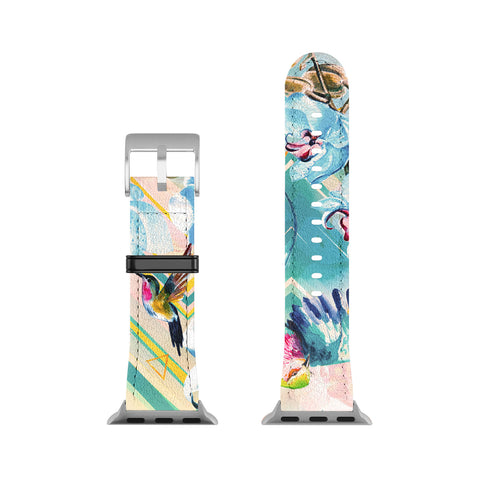 Marta Barragan Camarasa Tropical Flowery Fractal Apple Watch Band