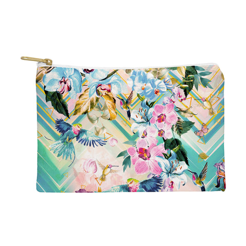 Marta Barragan Camarasa Tropical Flowery Fractal Pouch