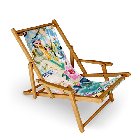 Marta Barragan Camarasa Tropical Flowery Fractal Sling Chair