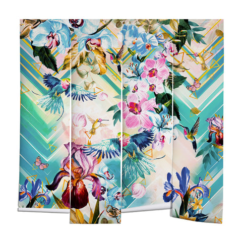 Marta Barragan Camarasa Tropical Flowery Fractal Wall Mural