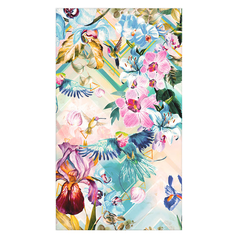 Marta Barragan Camarasa Tropical Flowery Fractal Tablecloth