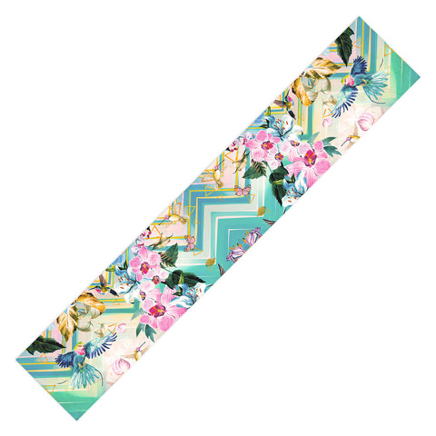 Marta Barragan Camarasa Tropical Flowery Fractal Table Runner