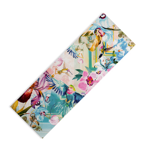 Marta Barragan Camarasa Tropical Flowery Fractal Yoga Mat