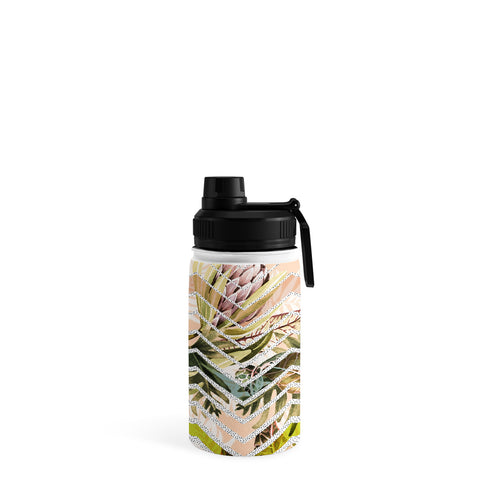 Marta Barragan Camarasa Tropical geometric pattern Water Bottle