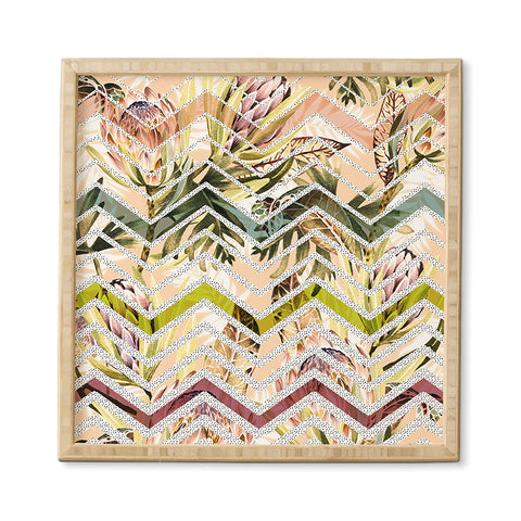 Marta Barragan Camarasa Tropical geometric pattern Framed Wall Art