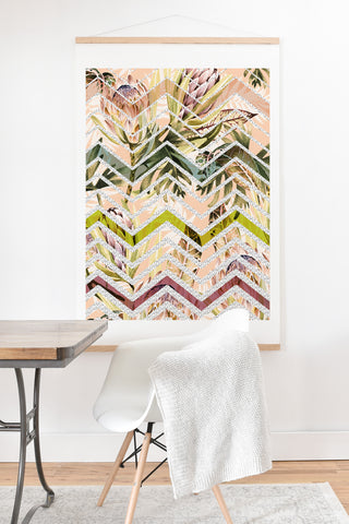 Marta Barragan Camarasa Tropical geometric pattern Art Print And Hanger