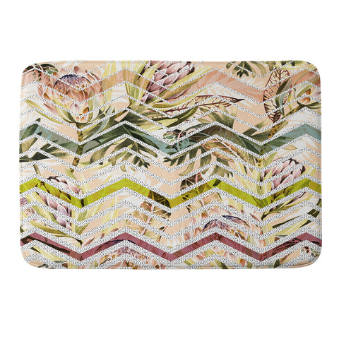 Marta Barragan Camarasa Tropical geometric pattern Memory Foam Bath Mat