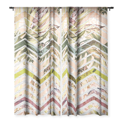 Marta Barragan Camarasa Tropical geometric pattern Sheer Non Repeat